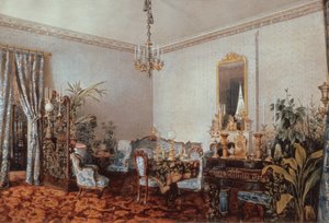 Varvara Obreskoffs Salon、1848（紙にトイレ） 作： Luigi Premazzi