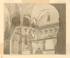 ステージデザイン、刑務所内部 作： Luigi Ricci
