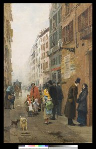 1881年にミラノの通り 作： Luigi Rossi