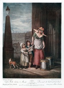 メイドの下のミルク、1793年。 作： Luigi Schiavonetti