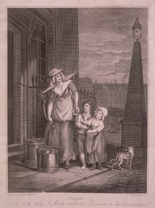 Milk below Maids」『Cries of London』c1795年 作： Luigi Schiavonetti