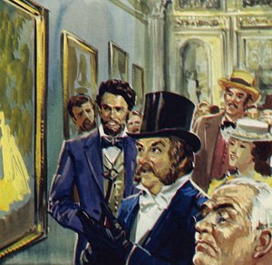 印象派の最初の展覧会にルノワールが出品した『ラ・ロジェ』（カラーリトグラフ）。 作： ルイス・アルカス・ブラウナー