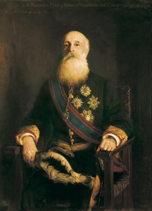 アレハンドロ・ピダル・イ・モン（1846-1913）スペインの政治家、カトリック連合のメンバーの肖像。ルイス・メネンデス・ピダル（1861-1932）の絵 作： Luis Menendez Pidal