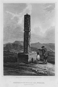 ノーサンバーランド州ウーラー近郊の記念碑的な柱（彫刻 作： Luke (after) Clennell