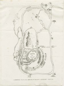 ダドリー城：リトグラフ、nd [c 1825] 作： Luke Booker