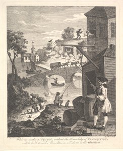 1754年2月、虚偽の見方に関する風刺：カービィの見方への口絵。 作： Luke Sullivan