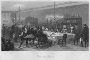 ホテルデプリンセス。テーブルDHote、c1843