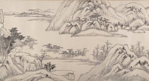 秋の川の風景」（1661年）。 作： Luo Mu