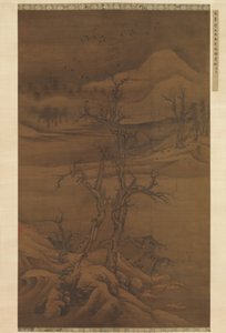 古い木のカラス、14 世紀初頭。 作： Luo Zhichuan