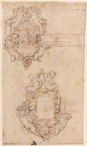1500年代半ばの装飾ヒンジのデザイン。 作： Luzio Romano
