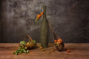 素朴な収穫の静物画 作： Lydia Jacobs