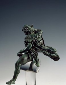 ギリシャのアート。"馬に乗ったマケドニアの王アレキサンダー大王（紀元前356～323年）" シシオネのリュシプス（紀元前395～305年）のブロンズ彫刻 紀元前4世紀。ローマ ヴィッラ・ジュリア国立博物館 イタリア 作： Lysippos (attributed to)