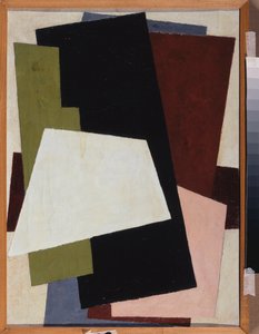 建築画。 Lyubov (Lioubov) Sergeyevna Popova (1889-1924) による絵画、キャンバスに油彩 作： Lyubov Sergeevna Popova