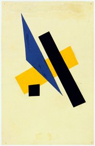 Sans titre - Popova, Lyubov Sergeyevna (1889-1924) Untitled Collage, gouache on paper 1917 23,9x15,6 - ニューヨーク市。ニューヨーク近代美術館(MOMA)