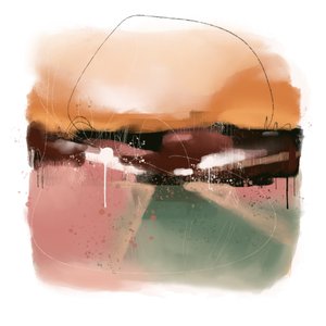 柔らかな抽象的な地平線 作： 