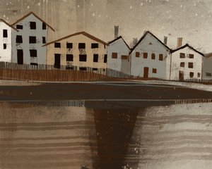 冬の村の情景 作： 