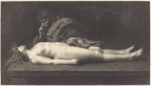 エフライムのレビ人と死んだ妻 作： M.G. Fuchs after Jean Jacques Henner