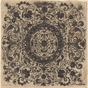 広場の金細工の飾り 作： M. Christollien