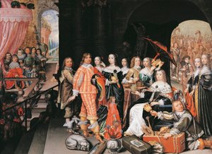 ブランデンブルク選帝侯フレデリック・ヴィルヘルム (1620-88) の家族 (絵画) 作： M Czwiczk