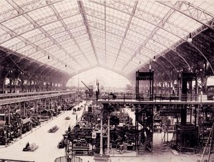パリ展示会の機械ホール、1889年のアルバムから 作： M. Glucq