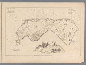 1810 年 8 月 9 日のイギリスによるバンダの征服 バンダ島の占領におけるコール大尉の輝かしい功績を説明する説明 (オブジェクトのタイトル) 作： M. Graham