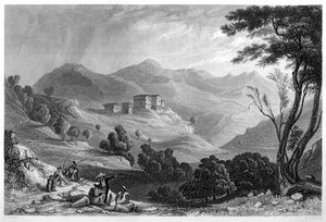 インド、ナリーの村、c1860。 作： M. J. Starling