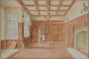 Chillington House Maidstone、大ホールの眺め 作： M. J. Tomalin