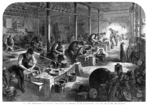 シェフィールドの製鉄所、ヨークシャー、1866 作： M. Jackson