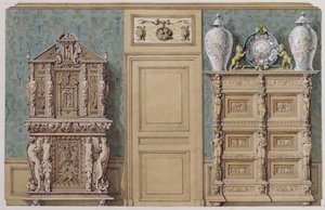 1847年にバルザックが購入したフォーチュニー通りのダイニングルームの家具 作： M. Santi