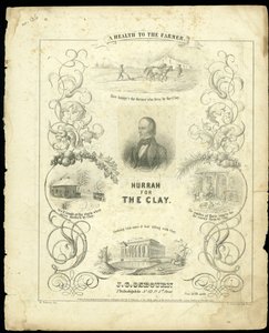 T.シンクレアによって彫刻された「クレイのハラー」のスコアシートの表紙、1843年 作： M. Schmitz