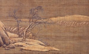 冬の川の孤独な漁師 作： Ma Lin