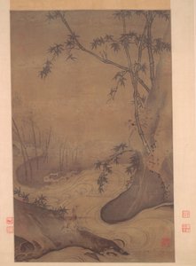 急流による竹とアヒル、1127-1279。 作： Ma Yüan