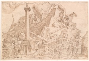 バベルの塔の破壊 作： Maarten van Heemskerck