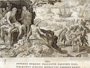 1530年の新世界の戦場、「チャールズ5世皇帝の軍事功績」のプレート6、ダークフォルカーツクーナート（1522-90）、1555年
