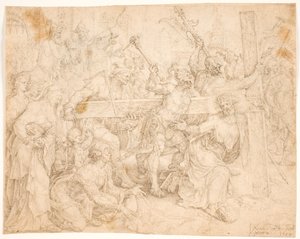 十字架を背負ったキリスト 作： Maarten van Heemskerck