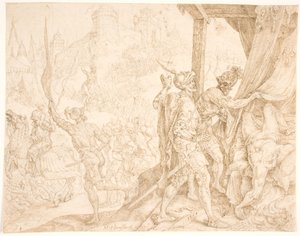 バゴアスが発見したホロフェルネスの遺体 作： Maarten van Heemskerck