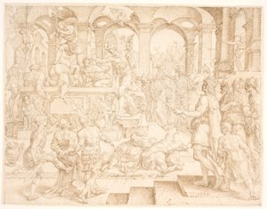 ヨシヤは高き所の祭司を皆殺しにするよう命じる 作： Maarten van Heemskerck