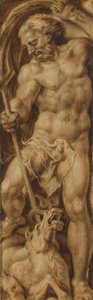 タツノオトシゴを刺すネプチューン 作： Maarten van Heemskerck