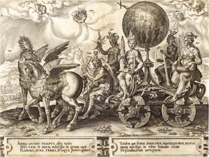 世界、「人間の多様性」からのプレート1、1564 作： Maarten van Heemskerck