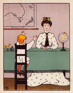 ジオグラフィーと呼ぶべきね』と彼女は言った」（カラーリトグラフ） 作： Mabel Dearmer