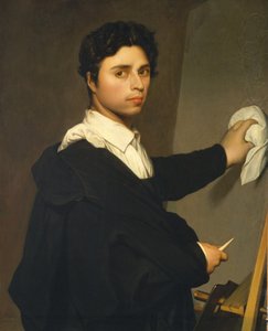 若い男としてのイングレス、c.1850-60（キャンバスに油彩） 作： Madame Gustave Hequet