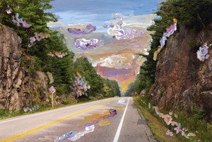 Country Road, 2020（アーカイバル顔料プリントにアクリル絵の具）