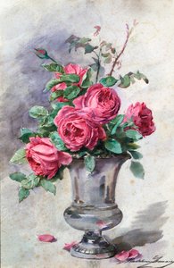 「花瓶の花」、c1865-1928 作： Madeleine Jeanne Lemaire
