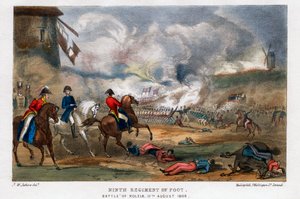 フット第9連隊、1808年8月17日ポルトガル、ローレイアの戦い。 作： Madeley