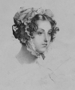 ボンネットをかぶった女性、1820年代。 作： Mademoiselle Formentin