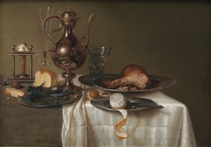 静物。 ブレックファーストピース 作： Maerten Boelema de Stomme