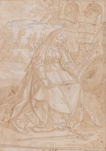 聖ジュスティヌス、1584 年。 作： Maerten Vos de