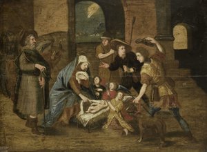 羊飼いの礼拝 作： Maerten de Vos (copy after)
