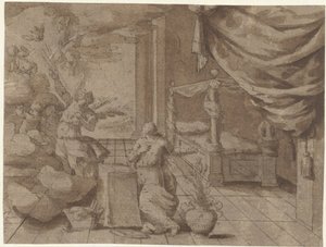 受胎告知 作： Maerten de Vos