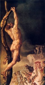 カルバリー、左側パネルの詳細、1545-1550 作： Maerten van Heemskerck